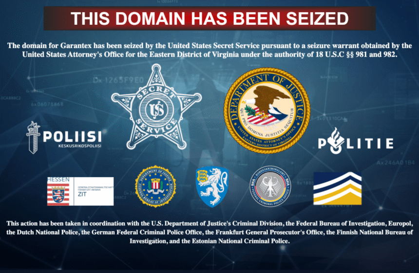 Russian Crypto-Exchange Garantex was seized by law enforcement operations
