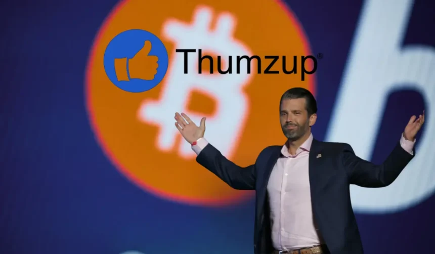 Trump Jr.-backed Thumzup raises  million in code Trump Jr.-backed Thumzup raises  million in code