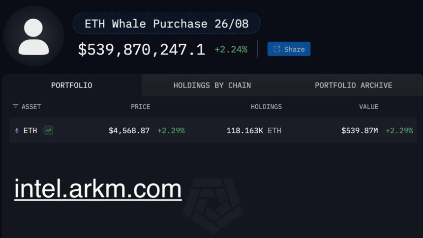 Ethereum whales attack again: 6.8 million purchased at nine addresses