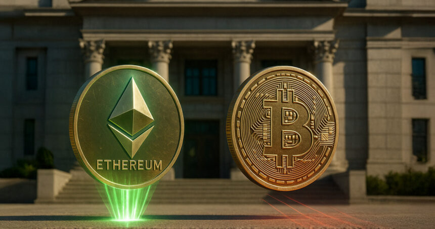 Ethereum ignores the market with 3 million inflows as Bitcoin stumbles with 4 million outflow
