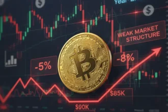 Bitcoin falls towards mid-,000 as market structure weakens towards year-end