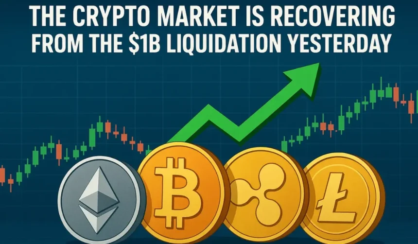 Crypto News: Crypto Market Is Recovering From Yesterday’s  Billion Liquidation
