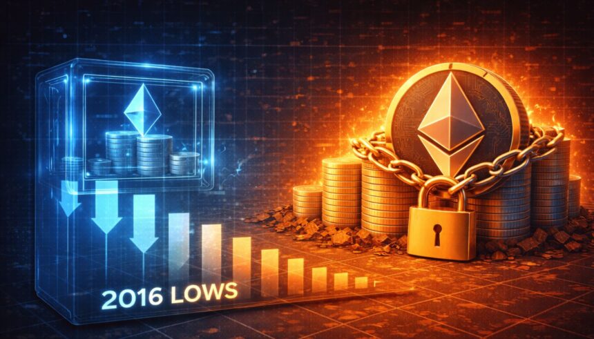 Ethereum exchange supply drops to lowest level in 2016 – long-term holdings dominate