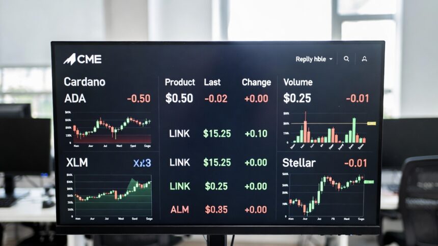 Cardano, Chainlink, and Stellar land on CME