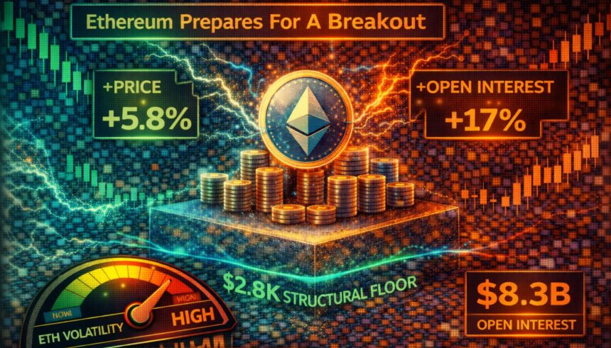 Ethereum prepares for breakout: price and open interest hint at impending volatility